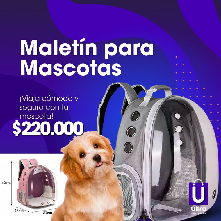 Maleta Para Mascotas Perro y Gatos